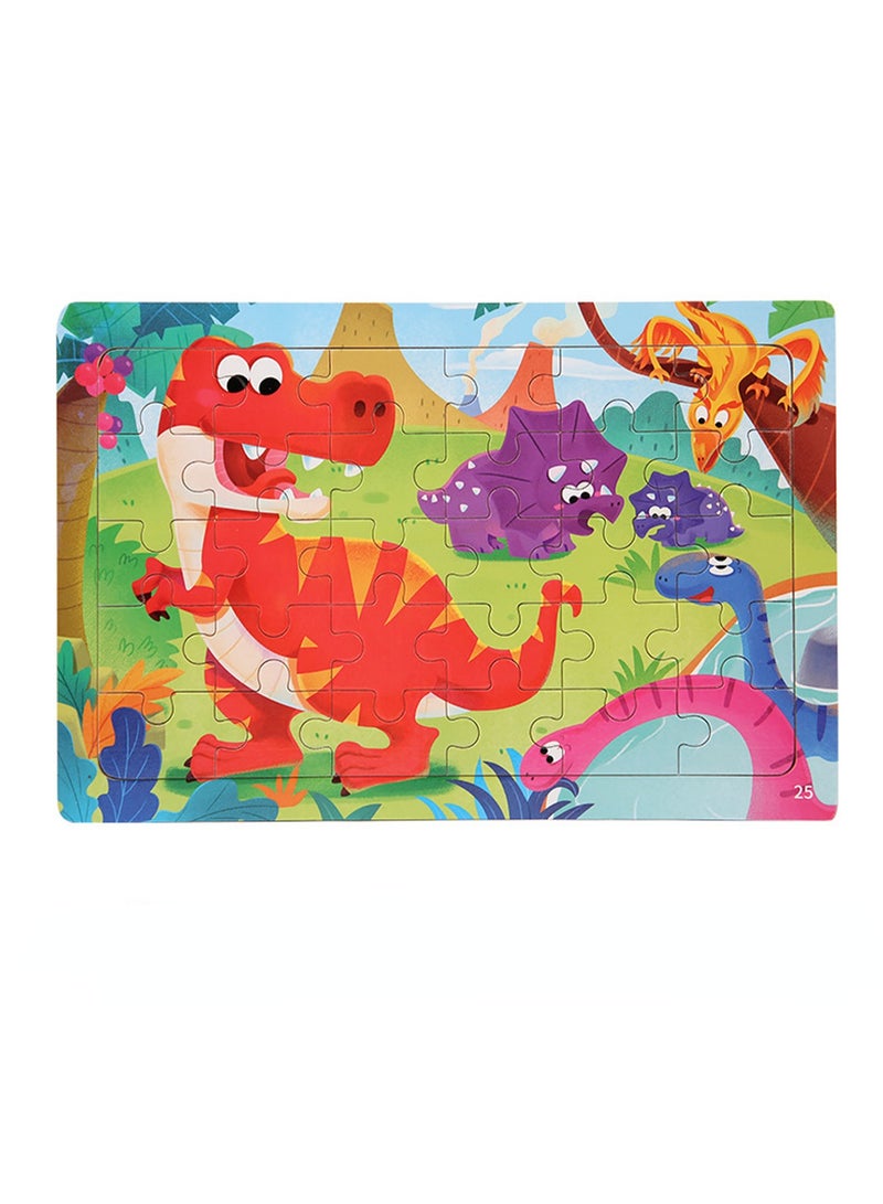 مجموعة أحجيات الصور المقطوعة من سلسلة الرسوم المتحركة الخشبية التعليمية للأطفال، حقيبة هدايا مناسبة - Image 1