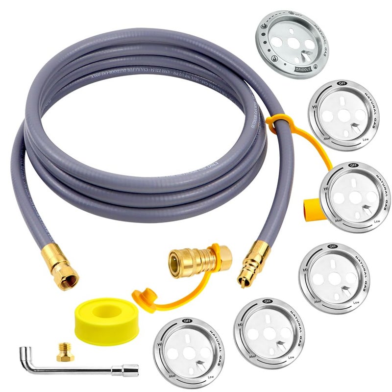 Miumoon Upgraded 4984619A Natural Gas Conversion Kit Compatible with CharBroil Commercial Professional and Signature Series Dual Fuel Grills2008 to 2019 Converts Propane to Natural Gas