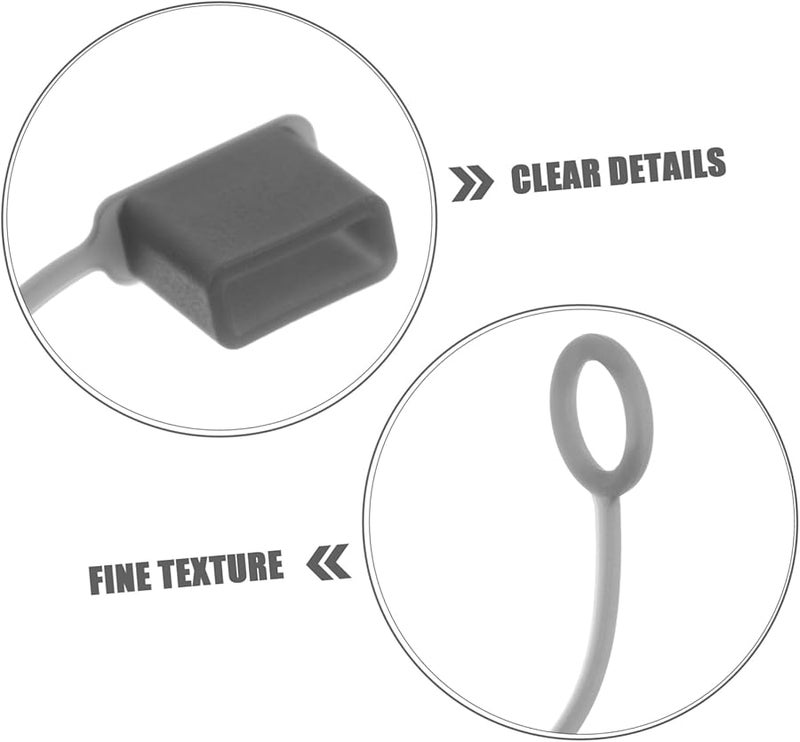 ARTIBETTER 30 Pack Black Silicone USB Port Covers Dust Plug Protectors for Phones Tablets - Image 4