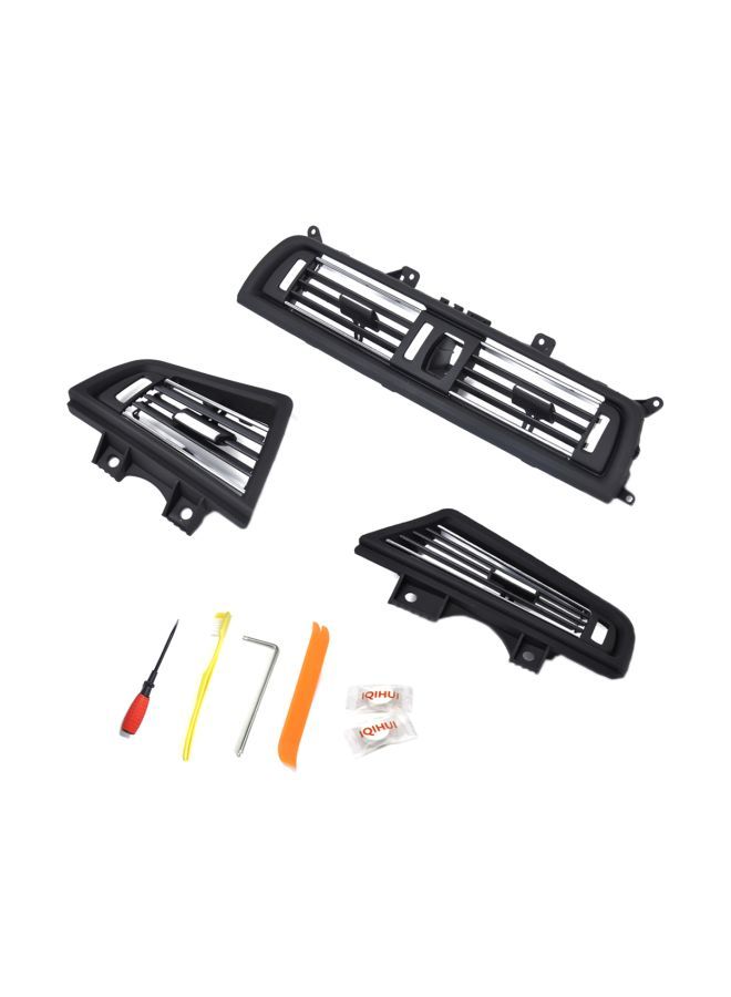 NIBEMINENT Center, Right, Left Console Grill Dash AC Air Vent For BMW 5 Series With Installation Tools - Image 1