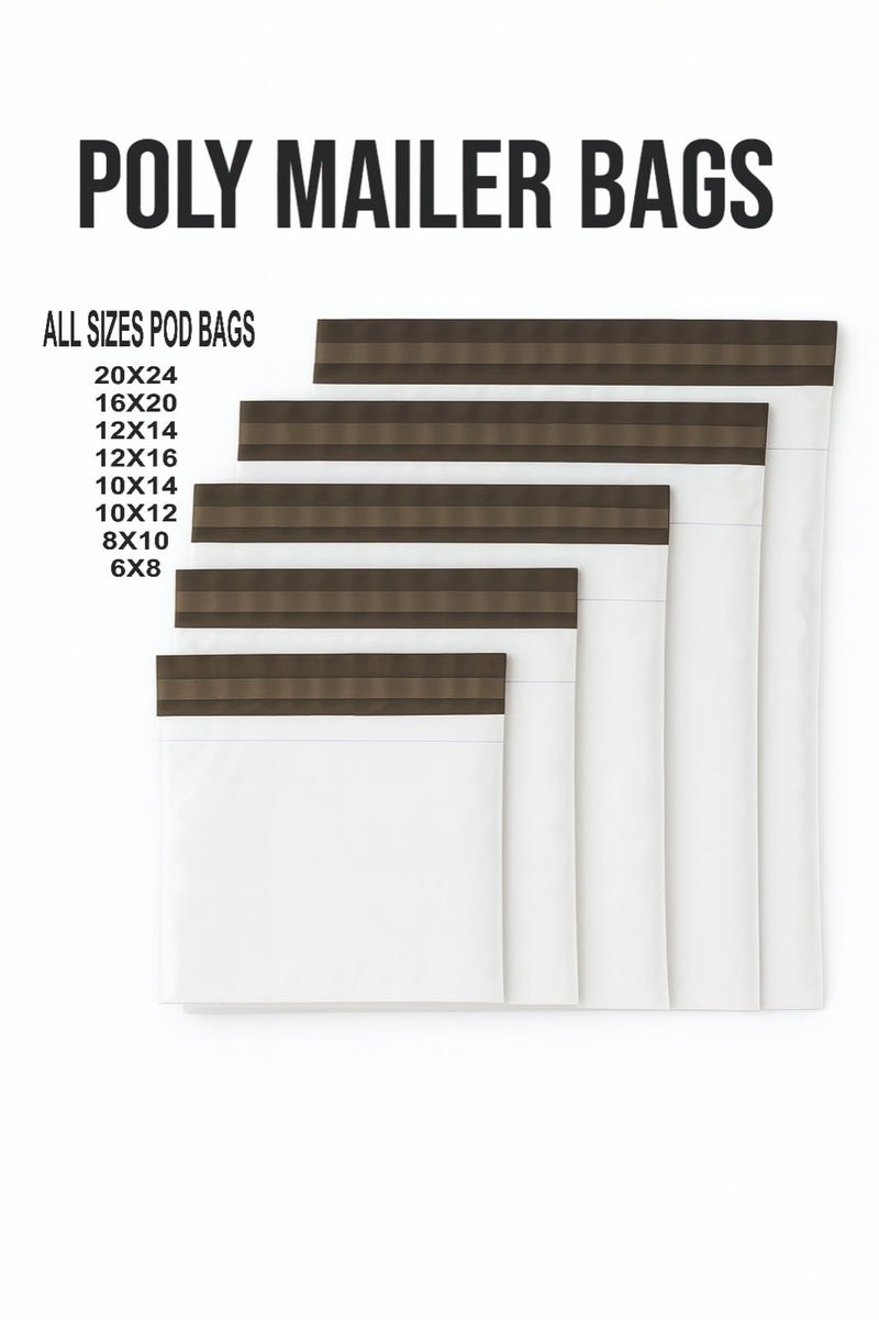 POWERLON Tamper Proof(Size-10x14) Plastic Courier Packing Bag with Pod - 55 Microns Ecommerce Packaging, Envelopes, Pouches & Covers, White and Black, Pack of 100 Pcs - Image 3