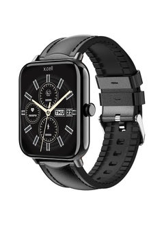 Xcell Xcell G8 Talk Pro Smart watch, Heart Rate/Blood Pressure/Oxygen Level Monitoring, Receive & Make Calls,Water Resistance: IP67, 1 Week Battery Life, Compatibility: IOS/Android-Black Leather  - Image 2