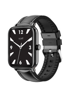 Xcell Xcell G8 Talk Pro Smart watch, Heart Rate/Blood Pressure/Oxygen Level Monitoring, Receive & Make Calls,Water Resistance: IP67, 1 Week Battery Life, Compatibility: IOS/Android-Black Leather  - Image 4