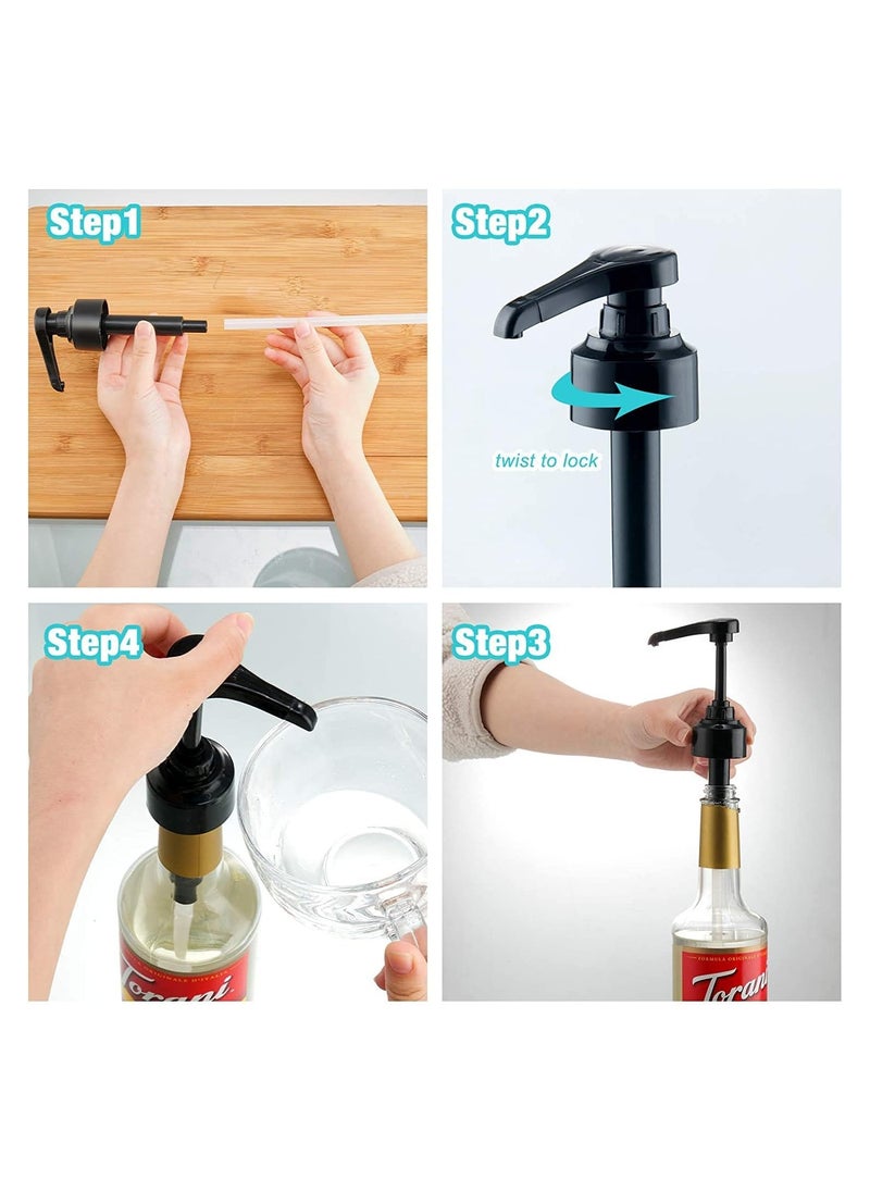 RATSAW 2 Pcs Syrup Pumps Pressure Nozzle Mouth Universal Coffee Pump for 25 to 35mm Glass Bottle Mouth  - Image 4