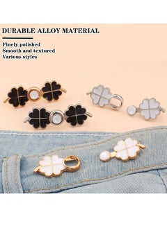 KASTWAVE Pant Waist Tightener, 8 Set 4 Style Jean Button Pins No Sewing Required Pants Clips for Waist, Adjustable Waist Buckle Extender, or Loose Pants, Jeans and Dress, Jean Button Pins  - Image 2