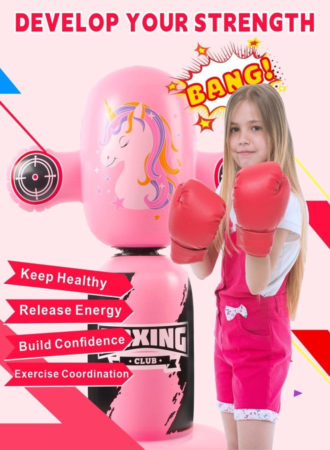VCOLAN Punching Bag for Kids,48inch Kids Punching Bag,New Upgraded 360°Rotating Inflatable Boxing Bag Toy for Girls, Christmas Birthday Gift for Kids Age 3-6 - Image 3