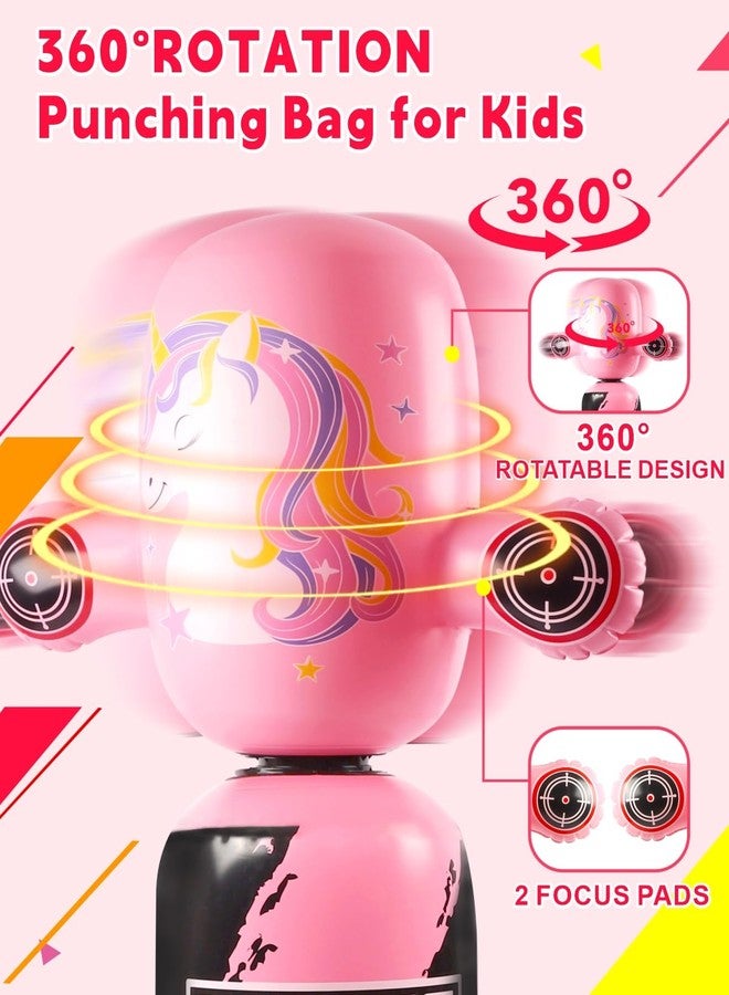 VCOLAN Punching Bag for Kids,48inch Kids Punching Bag,New Upgraded 360°Rotating Inflatable Boxing Bag Toy for Girls, Christmas Birthday Gift for Kids Age 3-6 - Image 2
