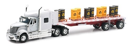 Newray International Lonestar Flatbed with Radioactive Waste Barrels 132 Scale Model Toy Truck - Image 1