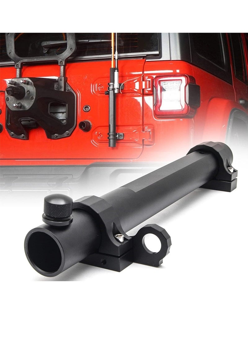 KASTWAVE - jeep flag mount jk jl tailgate flagpole holder with cb antenna mounting bracket multi function tail gate flag pole holder antenna base kit for jeep wrangler jk jl unlimited 2007 - Image 1