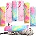 Civaner 6 Pcs Cat Catnip Toys for Indoor Cat 106 Inch Kitten Kicker Stick Catnip Toy with Crinkle Sound Inside Interactive Soft Plush Kitten Pillow for Chase Chew Exercise Candy Pink Blue Yellow - Image 3