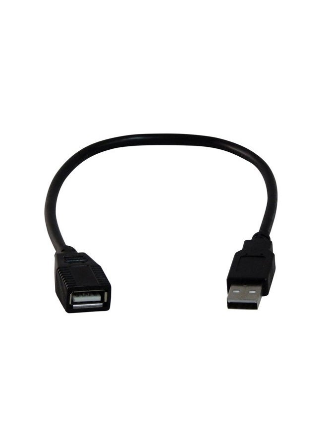 Black 1 Foot USB 2.0 High Speed Extension Cable