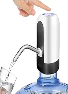 SKY-TOUCH SKY-TOUCH 5 Gallon Water Bottle Pump, USB Charging Portable Electric Water Pump for for for 2-5 Gallon Jugs USB Charging Portable Water Dispenser for Office, Home, Camping, Kitchen and etc. White 