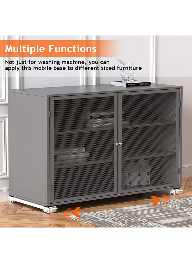 Generic Furniture Dolly Mobile Roller, Extendable Appliance Rollers Mobile Washing Machine Base, Fridge Stand Moving Cart for Washing Machines, Refrigerators, Dryers, Dishwashers, White  - Image 5