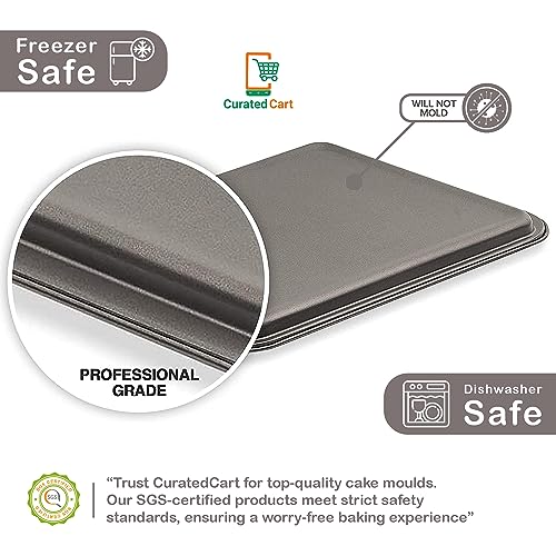 PureBake 1 Pc Nonstick Baking Sheet Pans, Non-Toxic and Rimmed Carbon Steel Cookie Sheet Trays - Dent, Warp and Rust Resistant, Heavy Gauge Steel Oven Baking Sheets - Image 3