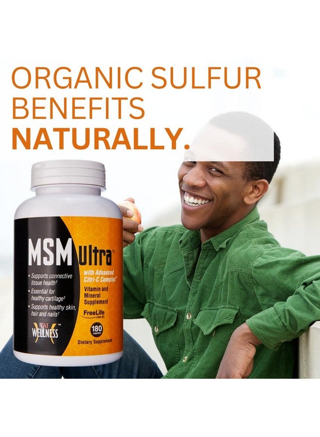 Youngevity Freelife MSM Ultra | 3,000 mg MSM + Proprietary Citri-C Complex Blend + Vitamin C | Ultimate Methylsulfonylmethane Supplement | Bone & Joint Support | 180 Count - Image 3