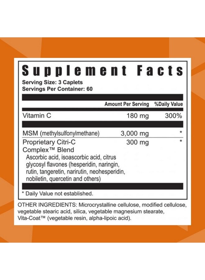 Youngevity Freelife MSM Ultra | 3,000 mg MSM + Proprietary Citri-C Complex Blend + Vitamin C | Ultimate Methylsulfonylmethane Supplement | Bone & Joint Support | 180 Count - Image 2