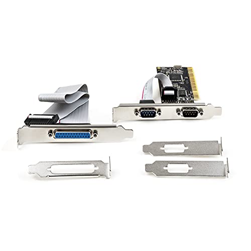 StarTech.com PCI Serial Parallel Combo Card with Dual Serial RS232 Ports (DB9) & 1x Parallel LPT Port (DB25) - PCI Combo Adapter Card - PCI Expansion Card Controller - PCI to Printer Card (PCI2S1P2) - Image 2
