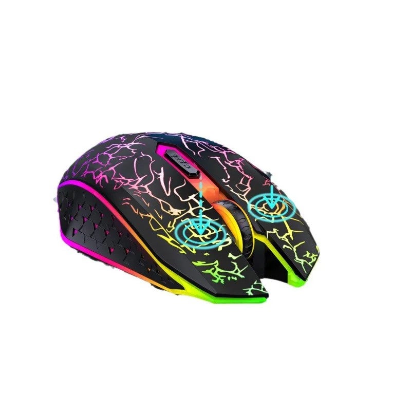Y&D 2.4G Rechargeable Wireless Gaming Mouse - RGB Backlit Mechanical Mouse for PC Laptop Computer Gamer - Image 3