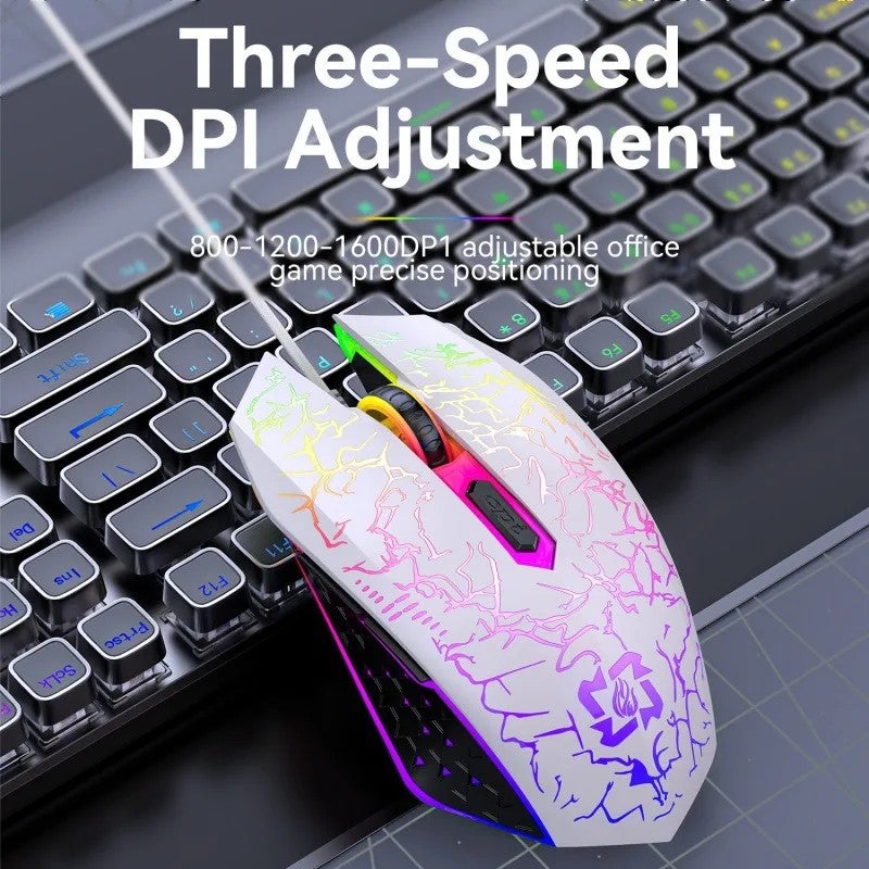 Y&D 2.4G Rechargeable Wireless Gaming Mouse - RGB Backlit Mechanical Mouse for PC Laptop Computer Gamer - Image 4