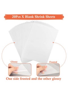 cridoz cridoz 162 Shrinky Sheets Keychain kit, Including 20 Sheets Shrinky Plastic Paper, Tassels, Keychain Clip, Split Key Rings, Key Rings with Chain, Jump Rings, Hole Punch for Creative  - Image 3