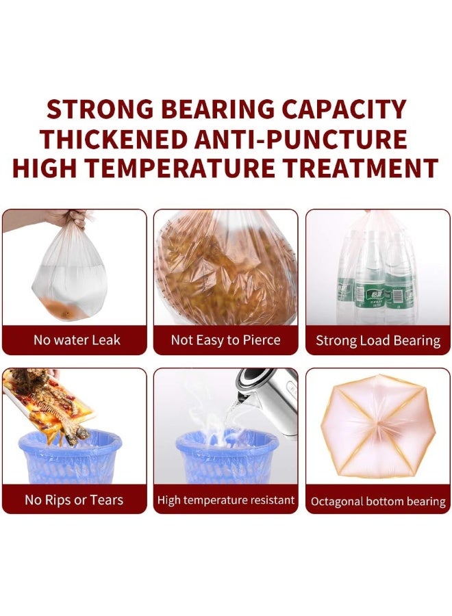 SWIHELP Trash Bags, 6 Rolls/120 Counts Small Garbage Bags for Office, Kitchen, Bedroom Waste Bin, Colorful Portable Strong Rubbish Bags, Wastebasket Bags - Image 5