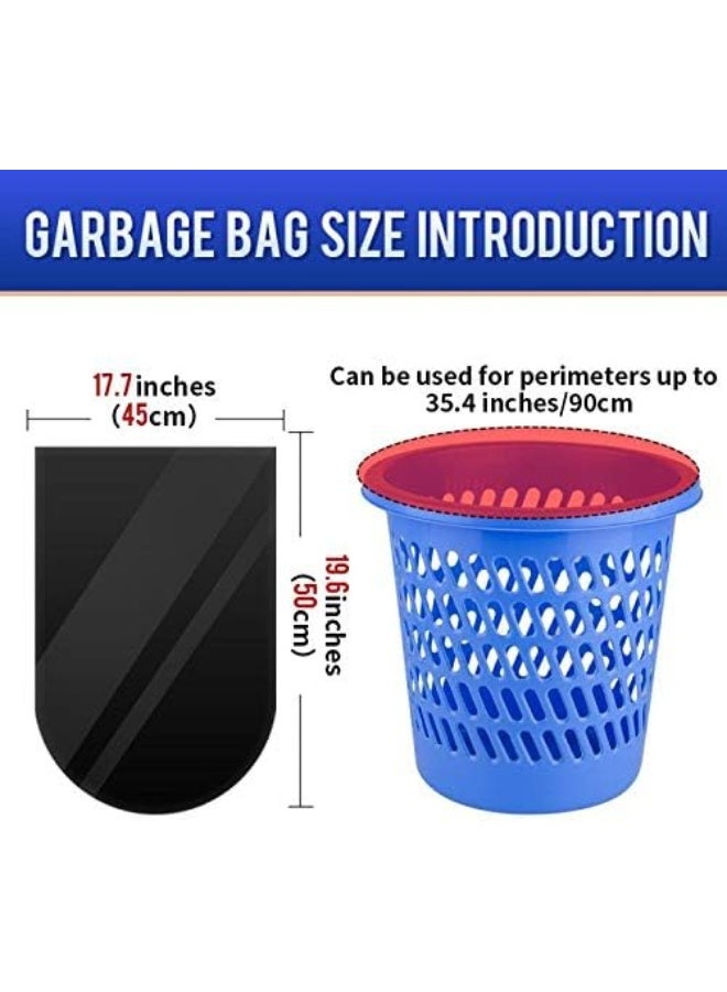 SWIHELP Trash Bags, 6 Rolls/120 Counts Small Garbage Bags for Office, Kitchen, Bedroom Waste Bin, Colorful Portable Strong Rubbish Bags, Wastebasket Bags - Image 3