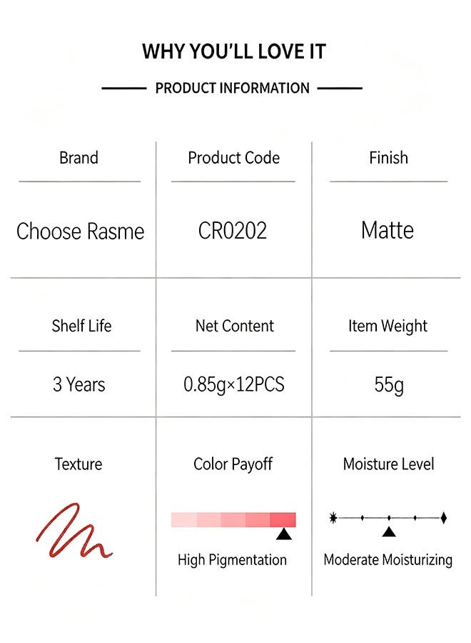 12 Colors Matte Lip Liner Pencil Set, Waterproof Long Lasting High Pigmented Nude Lip Liner, Smooth Application, Sharpenable Lip Makeup Pen for Daily Use - Image 5