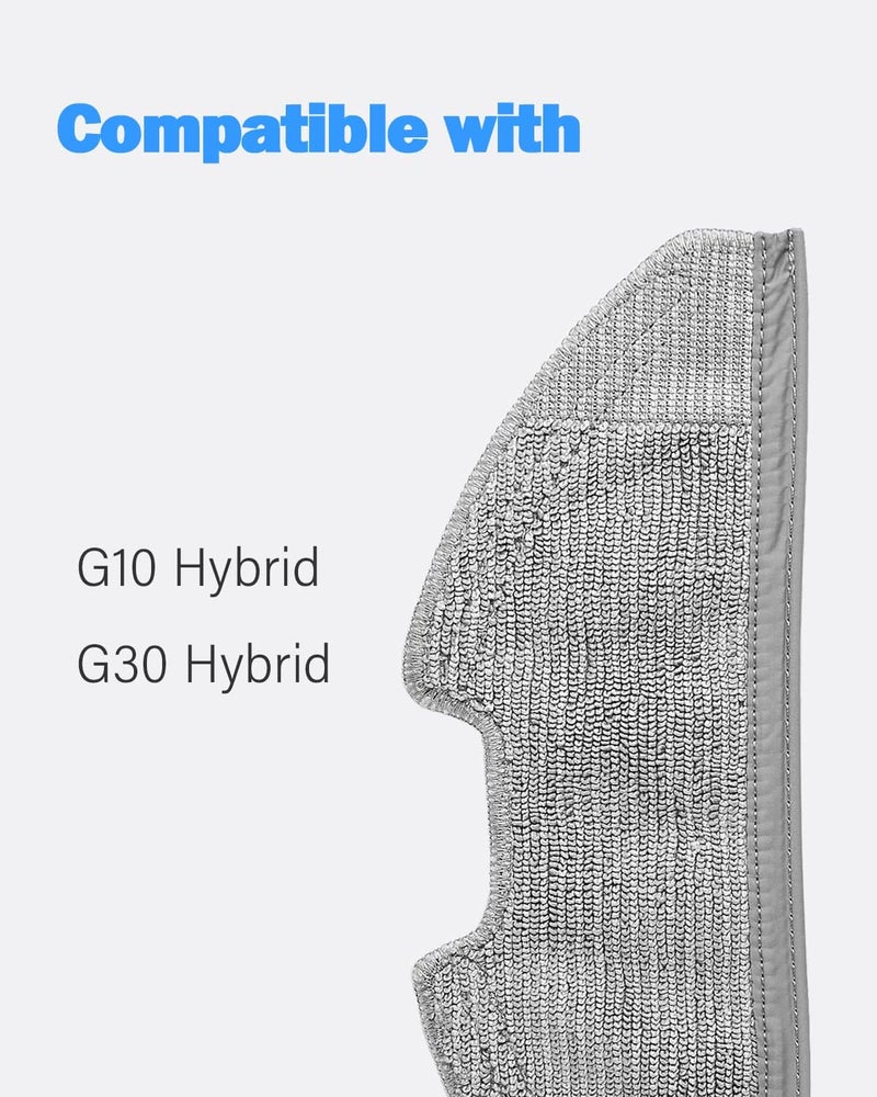 بي بي تي بام بوتس قطع قماش المسح القابلة للغسل البديلة من BBT، مناسبة لـ Eufy G10 Hybrid و Eufy RoboVac G30 Hybrid، ملحقات قماش المسح (عبوة من 3 قطع) - Image 2