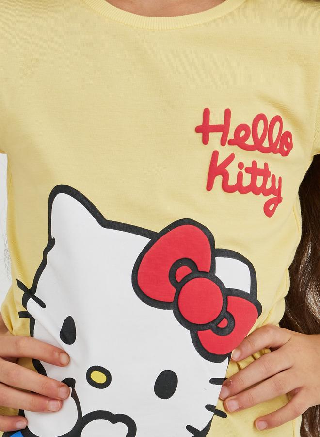 Styli Styli Girls Hello Kitty Print Short Sleeve T-Shirt  - Image 3
