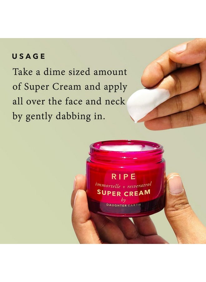 DAUGHTER EARTH Ripe Super Cream Moisturiser Immortelle + Resveratrol For Menopause Hormonal Skin & Estrogen Free With Peptides, Ceramides & Red Clover | Targets Firmness, Lines & Wrinkles - 50 Ml  - Image 3