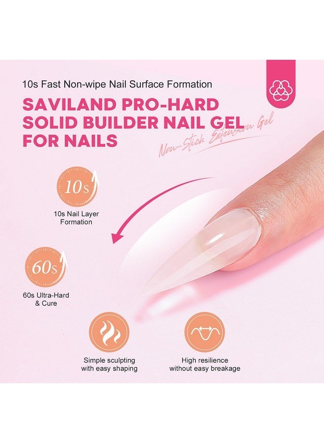 Saviland Pro-Hard Solid Builder Nail Gel For Nails: 2024 Ultra-Strength | Non-Sticky | Clear 3D Nail Gel With U V Lamp For 3D Nail Carving Emboss & Fast Extension Professional Use Salon  - Image 4