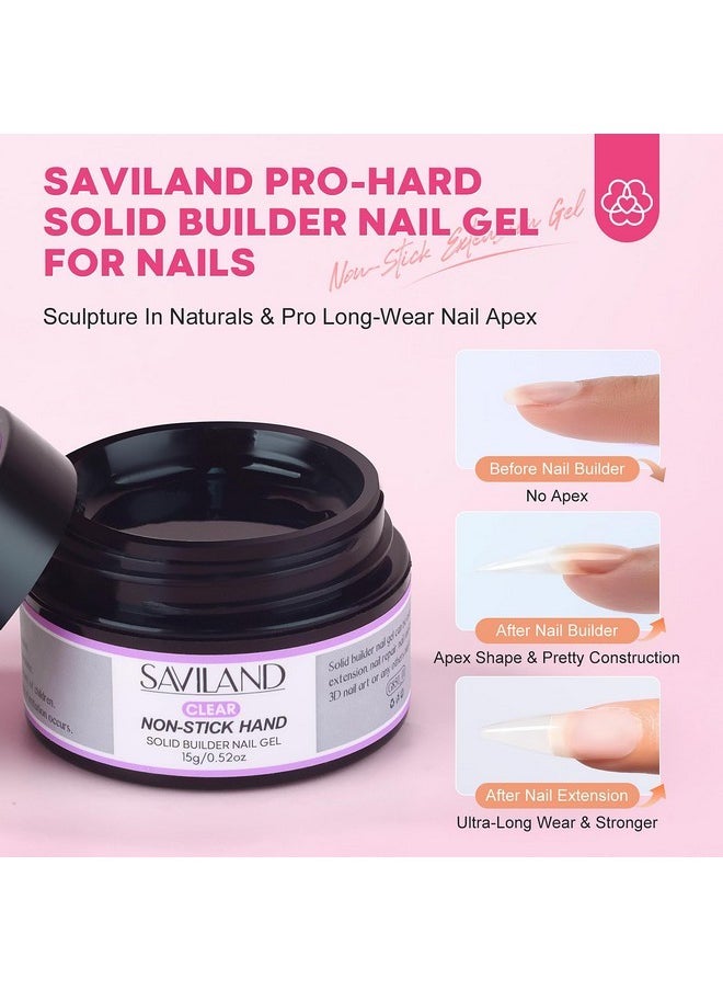Saviland Pro-Hard Solid Builder Nail Gel For Nails: 2024 Ultra-Strength | Non-Sticky | Clear 3D Nail Gel With U V Lamp For 3D Nail Carving Emboss & Fast Extension Professional Use Salon  - Image 5