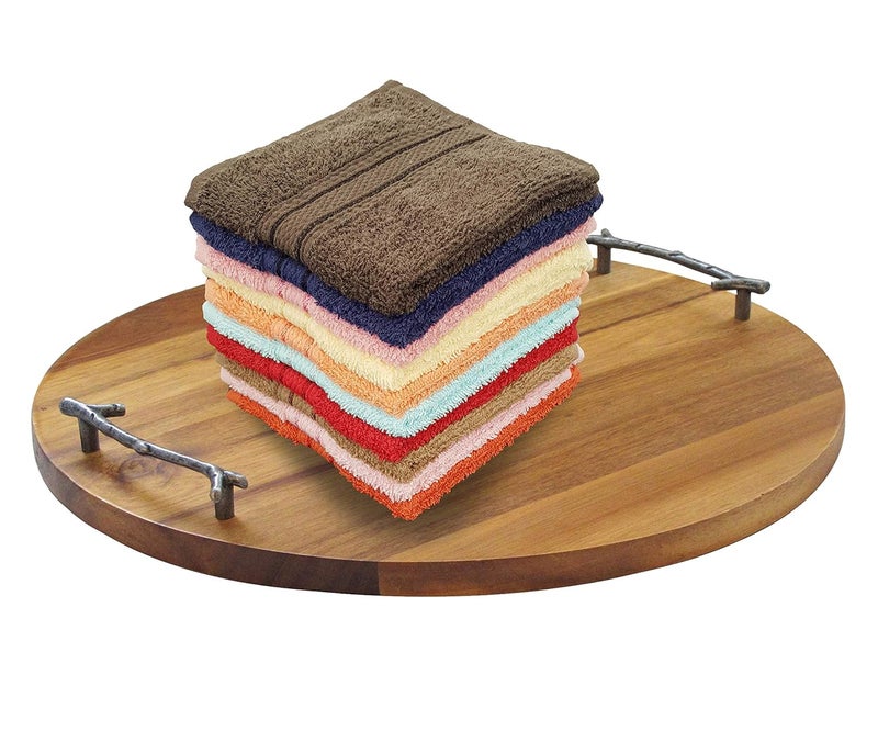 KSC Shop KSC Shop Premium Luxury Cotton Face Towel Set Ultra Soft Highly Absorbent Hanky 500 GSM Multicolor Pack of 6 Poppy Red - Image 4