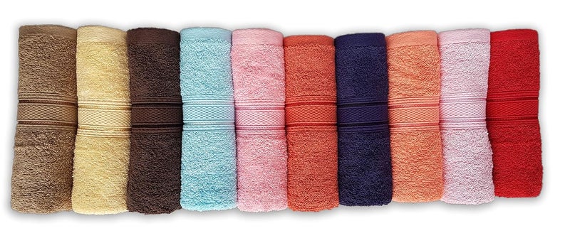 KSC Shop KSC Shop Premium Luxury Cotton Face Towel Set Ultra Soft Highly Absorbent Hanky 500 GSM Multicolor Pack of 6 Poppy Red - Image 3