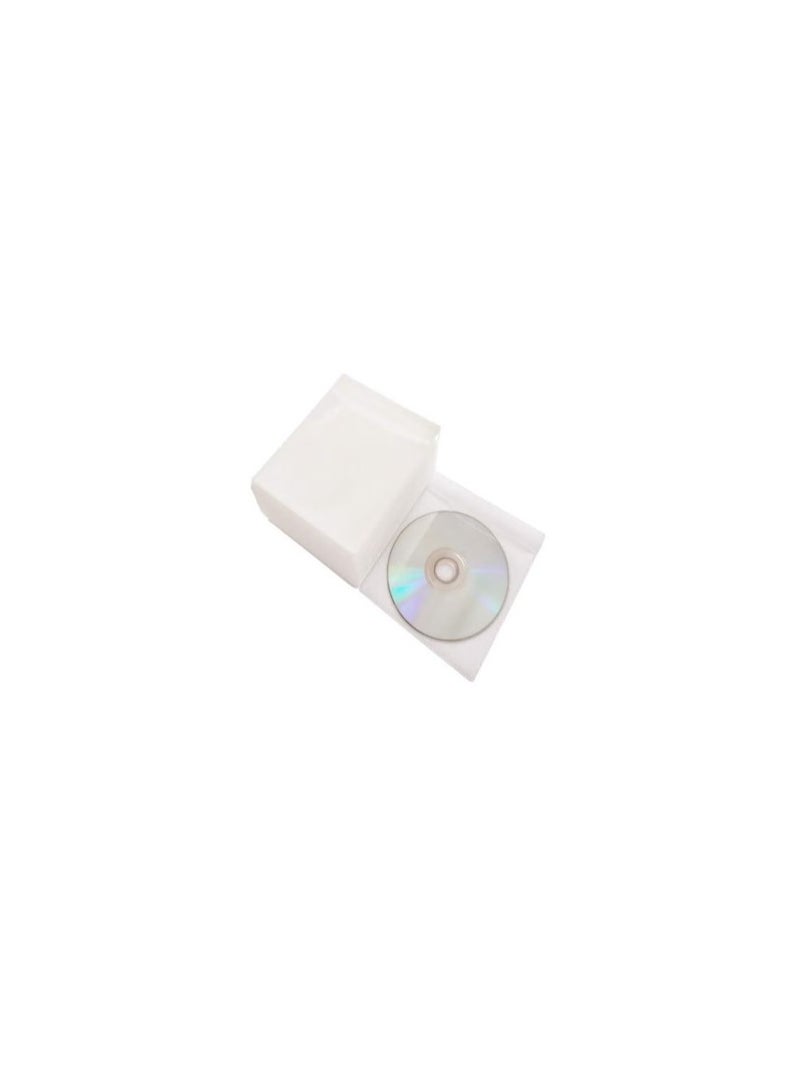 Deluxe 100-Piece CD/DVD Pouches White  - Image 1