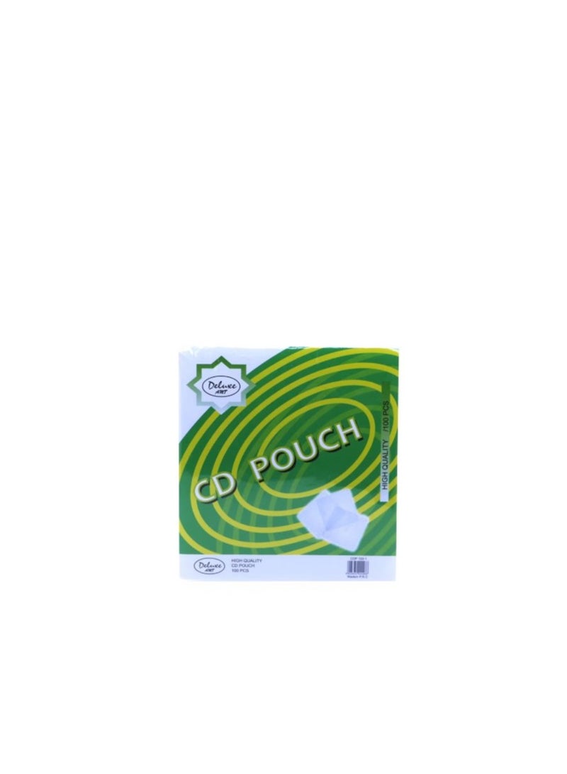 Deluxe 100-Piece CD/DVD Pouches White  - Image 2