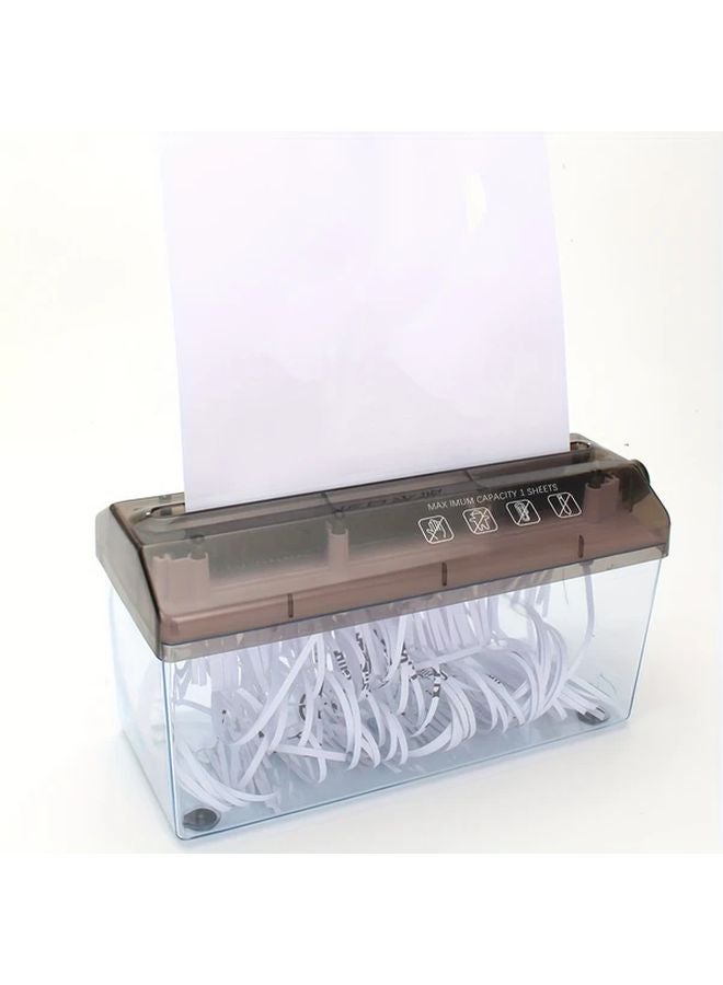 Large Black A4 Manual Paper Shredder Hand Cranked Strip Cut For Office Home Use - Image 2