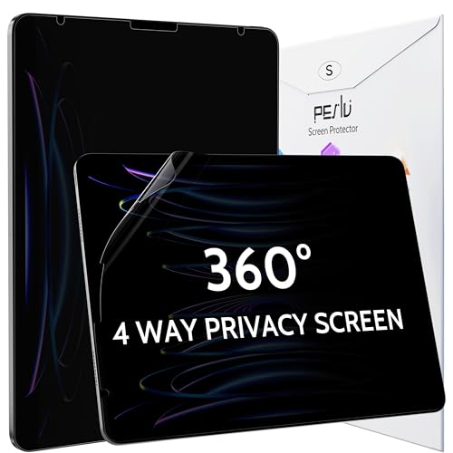 Peslv 360° Privacy Screen for iPad Air 5th/4th Gen & iPad Pro 11 (2018-2022), Anti Glare Blue Light Spy Filter Private Cover, High Sensitive Bubble-Free Easy Install Black Security Protector - Image 1