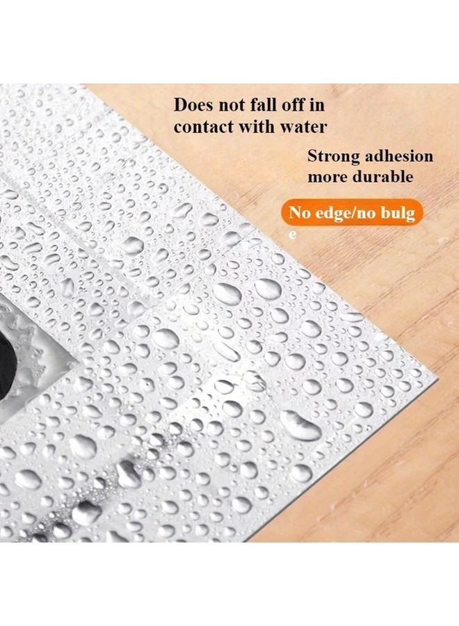High Temperature Aluminum Foil Waterproof Oil Proof Moisture Resistant Self Adhesive Sticker For Kitchen Stove Pool Gap One 18 Inch Width 393 7 Inch Length - Image 2