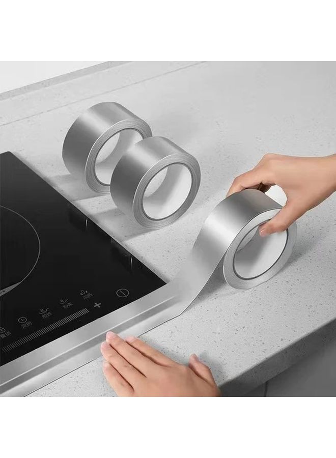 High Temperature Aluminum Foil Waterproof Oil Proof Moisture Resistant Self Adhesive Sticker For Kitchen Stove Pool Gap One 18 Inch Width 393 7 Inch Length - Image 5