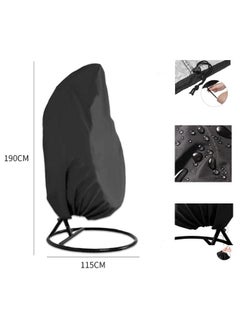 FASHION HOME Patio Outdoor Hanging Wicker Egg Swing Chair Cover Heavy Duty Water Resistant  - Image 5