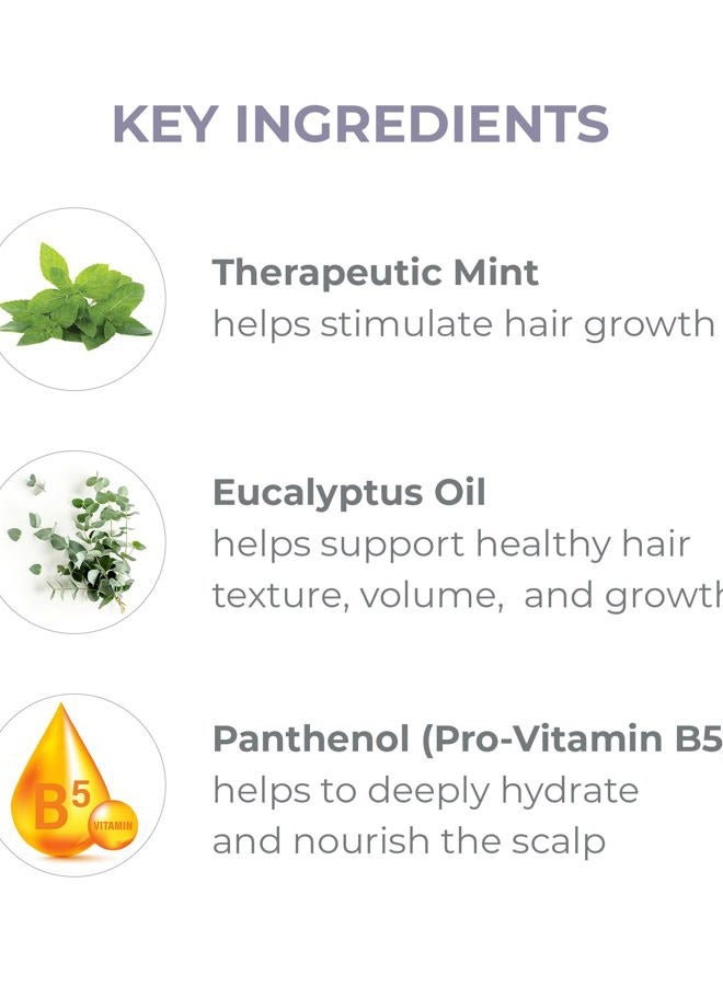 derma-e Thickening Conditioner for Thinning Hair and Natural Growth – Sulfate Free Therapeutic Mint and Herbal Hair Food Conditioner, 10 oz - Image 2