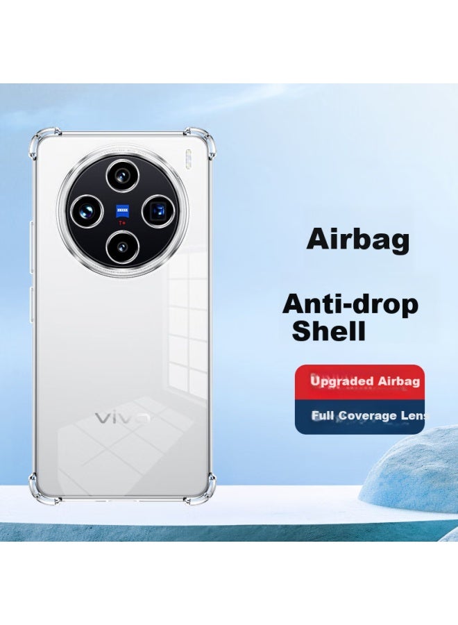 Holdzu Airbag Anti-drop Transparent Silicone Case For Vivo X200s With Lens Protection, Ultra-thin Matte High-end Men And Women Style