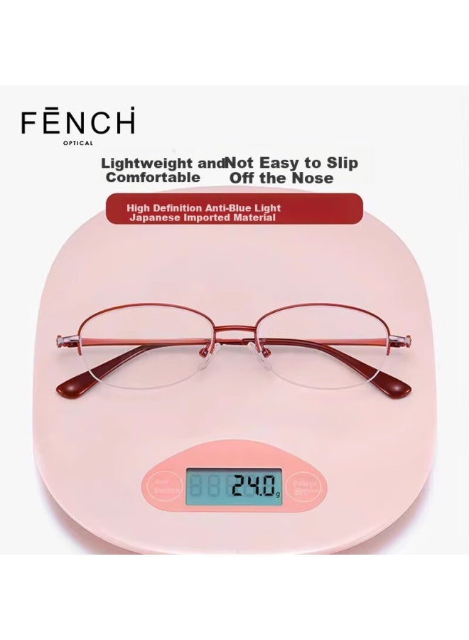 Fenchi Anti-blue Light Reading Gl For Women, High-quality Genuine Brand, High-definition, Ultra-light Fashionable Presbyopic Gl For Middle-aged And Elderly, Red