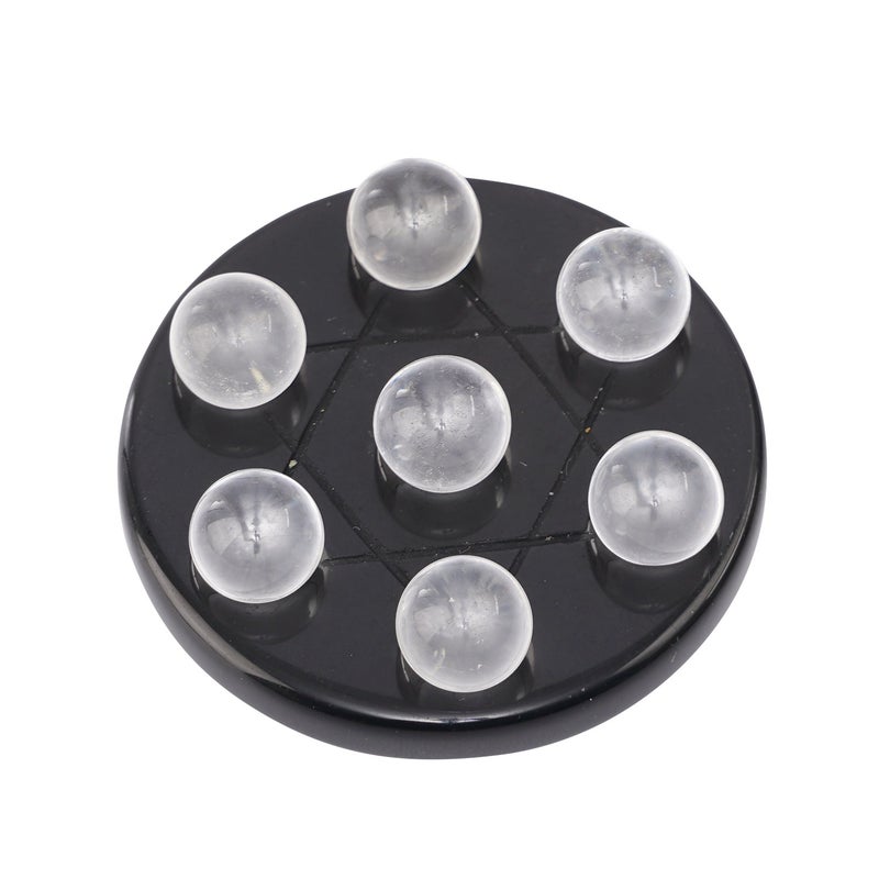 Natural Crystal Gem Mini Seven Star Array Seven Star Disc Round Bead Ornaments Seven Mans Star Feng Shui Home Jewelry Ornaments - Image 1