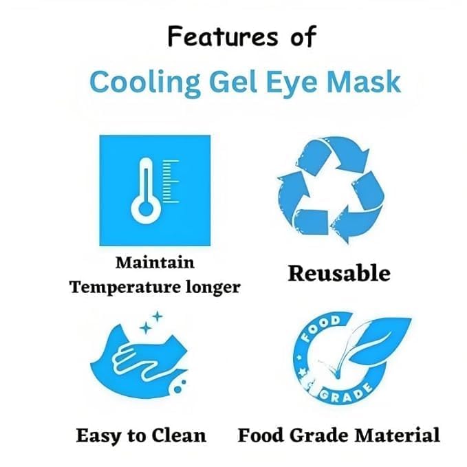 Zenkova blue gel eye mask Aqua Cooling Gel Relaxing Eye Mask Dark Circles Dry Eyes Cooling Eyes Sleeping Cool Pad - Image 2