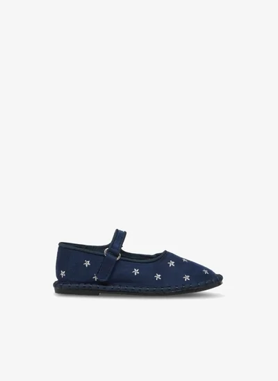 Flora Bella By Shoexpress Flora Bella Girls Star Embroidered Hook And Loop Mary Jane Shoes
