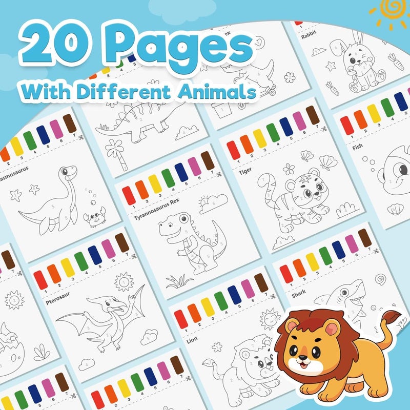 ZMLM Paint with Water Coloring Books for Toddlers - Mess Free Painting Activity for Kids - Arts & Crafts Gift Toy for Boy Girl Ages 4 5 6 7 8 - Christmas Stocking Stuffers Birthday Easter (Dinosaurs) - Image 4