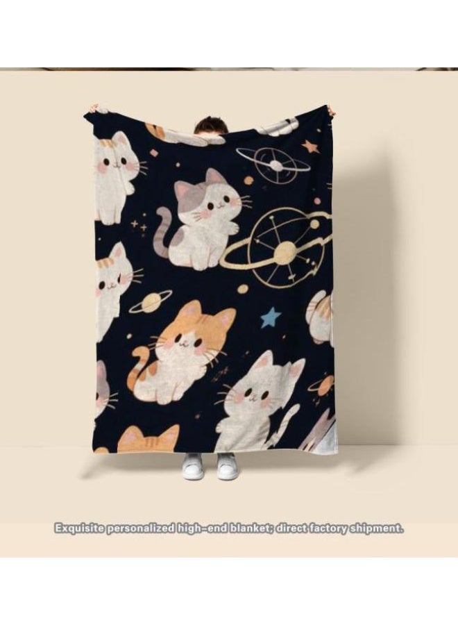 general Baby and children's cartoon flannel thin blanket (warm and comfortable, suitable for sleep, game use) 70cm*100cm - Image 2