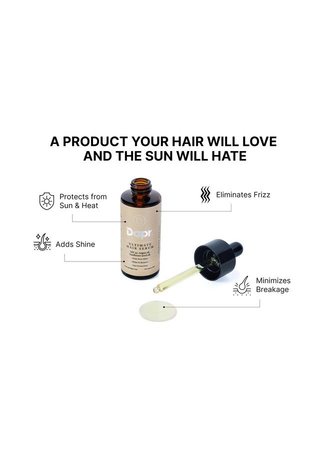 Dapr. Ultimate Hair Serum (50 ml)| Sunscreen for your hair | | Frizz free hair| Strengthens hair| |With SPF 30 & Argan Oil| - Image 3